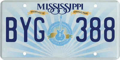 MS license plate BYG388