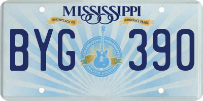 MS license plate BYG390