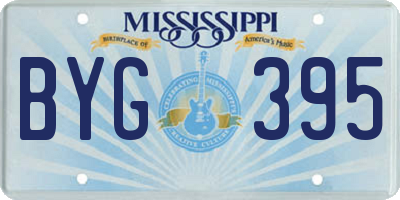 MS license plate BYG395