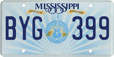 MS license plate BYG399