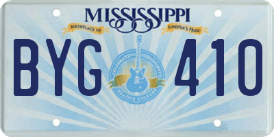MS license plate BYG410