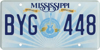 MS license plate BYG448