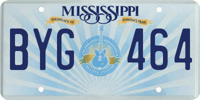 MS license plate BYG464