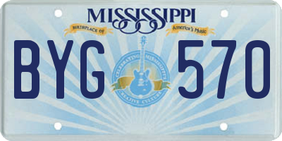 MS license plate BYG570