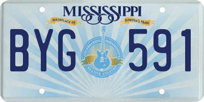MS license plate BYG591