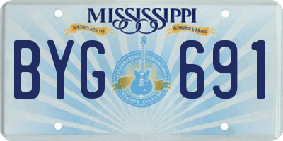 MS license plate BYG691