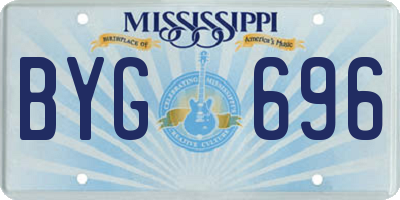 MS license plate BYG696