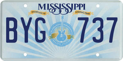 MS license plate BYG737