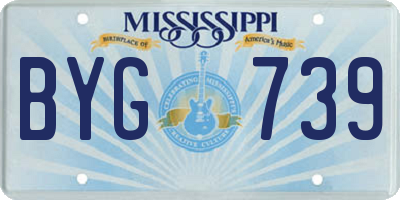 MS license plate BYG739