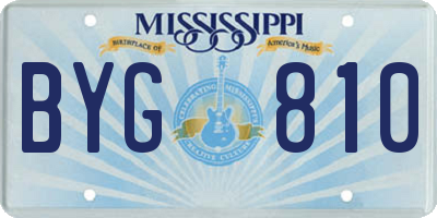 MS license plate BYG810