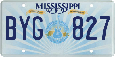 MS license plate BYG827