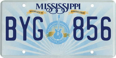 MS license plate BYG856