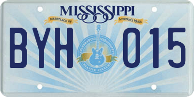 MS license plate BYH015