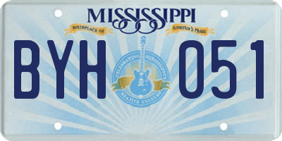 MS license plate BYH051