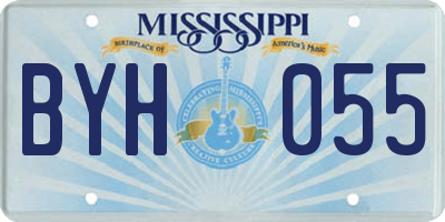 MS license plate BYH055