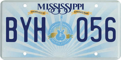 MS license plate BYH056