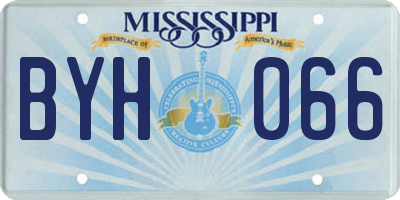 MS license plate BYH066