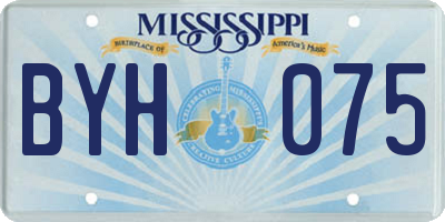 MS license plate BYH075