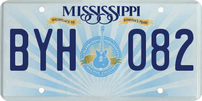 MS license plate BYH082