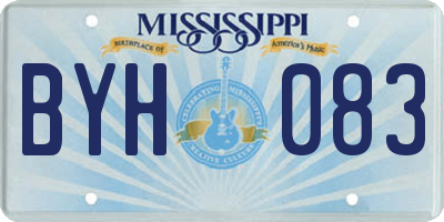 MS license plate BYH083