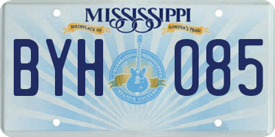 MS license plate BYH085