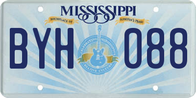 MS license plate BYH088