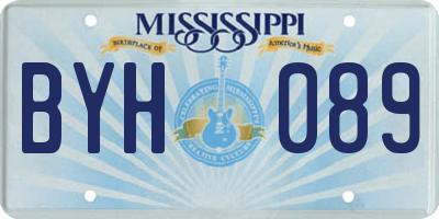 MS license plate BYH089