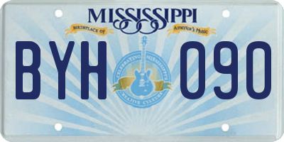 MS license plate BYH090