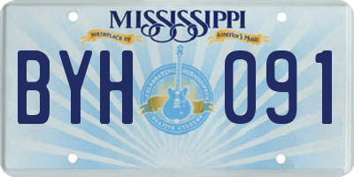 MS license plate BYH091