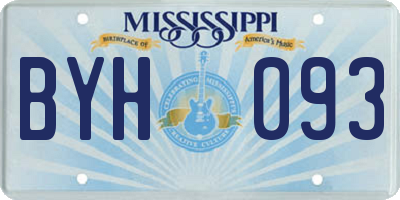 MS license plate BYH093