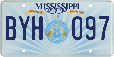 MS license plate BYH097