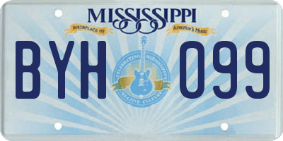 MS license plate BYH099