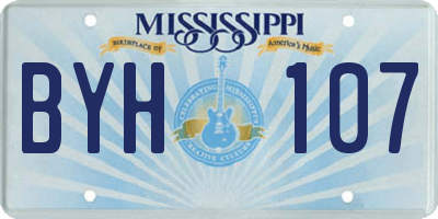 MS license plate BYH107