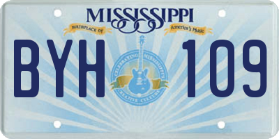 MS license plate BYH109