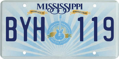 MS license plate BYH119