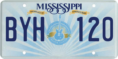 MS license plate BYH120