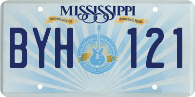 MS license plate BYH121