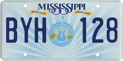 MS license plate BYH128