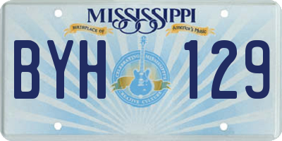 MS license plate BYH129