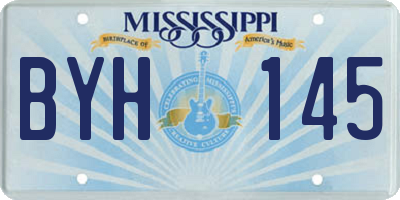 MS license plate BYH145