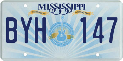 MS license plate BYH147