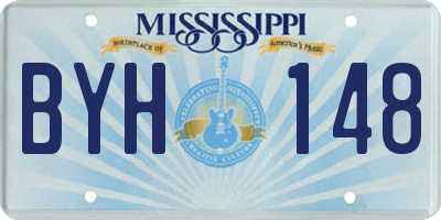 MS license plate BYH148
