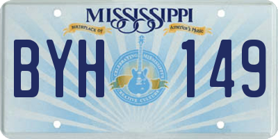 MS license plate BYH149
