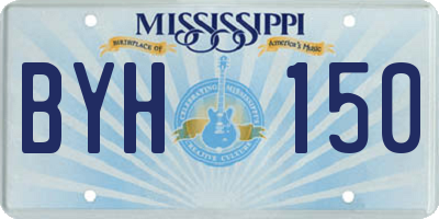 MS license plate BYH150
