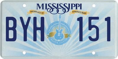 MS license plate BYH151
