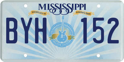 MS license plate BYH152