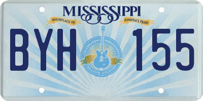 MS license plate BYH155