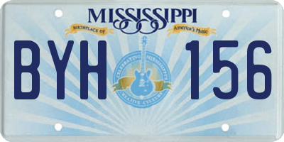 MS license plate BYH156