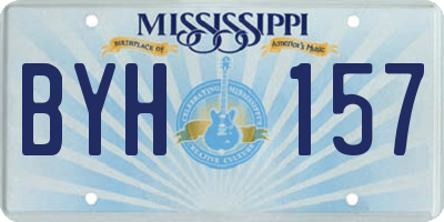 MS license plate BYH157