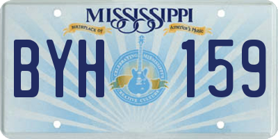 MS license plate BYH159